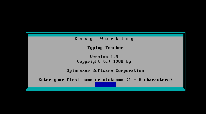 Easy Working Typing Teacher 1.3 - Splash